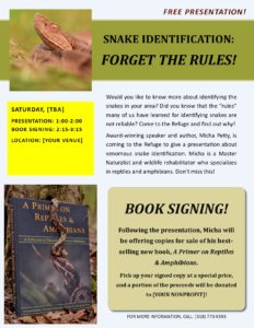 Presentation and Book Signing Sample Flyer